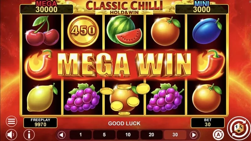 Classic Chilli Hold & Win - zmagovalna kombinacija na 243 načinov