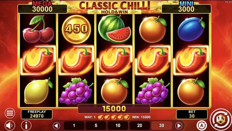 Classic Chilli Hold & Win - fiksni Jackpot na znaku